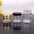 Customized clear glass jar with childproof lid child resistant jar